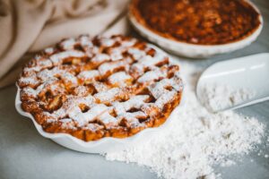 two pies on a table