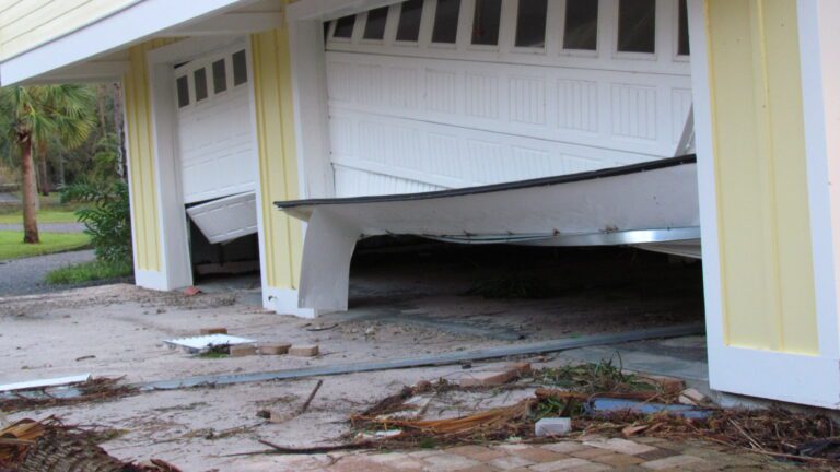 damaged garage