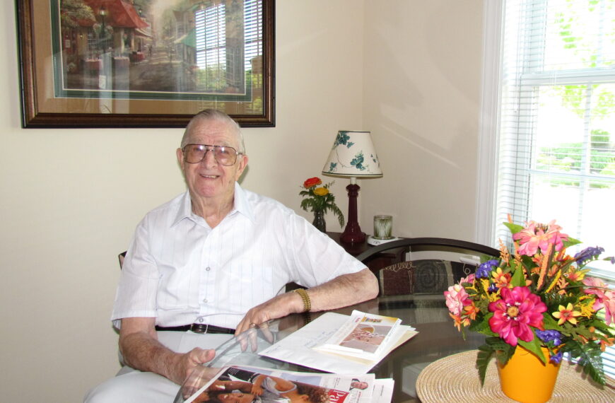 father sitting at a table